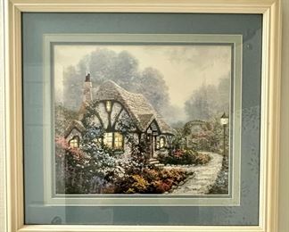 Thomas Kinkade Chandler's Cottage print                            
18 x 20-All furniture and wall art will be on pre-sale online only starting Wednesday June 21 Text 615-854-8535 or email nashville@entrustedestatesales.com for pricing, purchasing, adn with any questions. 