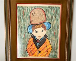 Francois Paris boy print-All furniture and wall art will be on pre-sale online only starting Wednesday June 21 Text 615-854-8535 or email nashville@entrustedestatesales.com for pricing, purchasing, adn with any questions. 