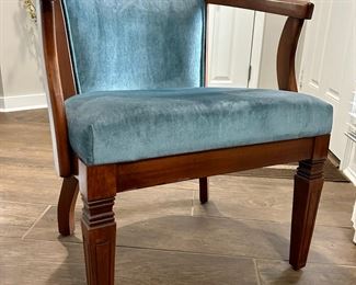 Upholstered vintage sitting chair-All furniture and wall art will be on pre-sale online only starting Wednesday June 21. Text 615-854-8535 or email nashville@entrustedestatesales.com for pricing, purchasing, or with any questions. 