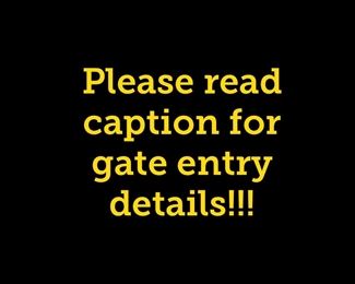 If no one is at the gate when you arrive, please call (615) 593-7369 to gain entry. Thank you!