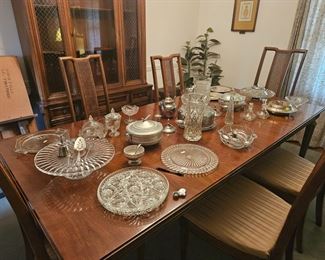 Large dining table and chairs 