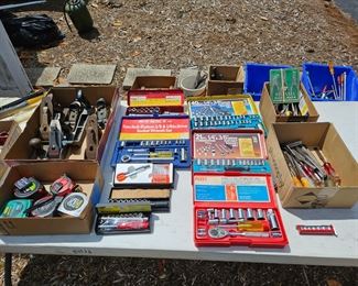 Wood planes, socket sets, chisels