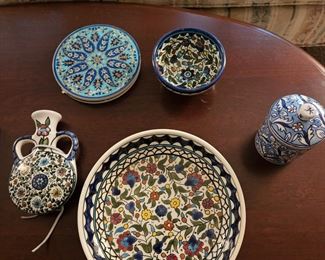 Colorful ceramic items