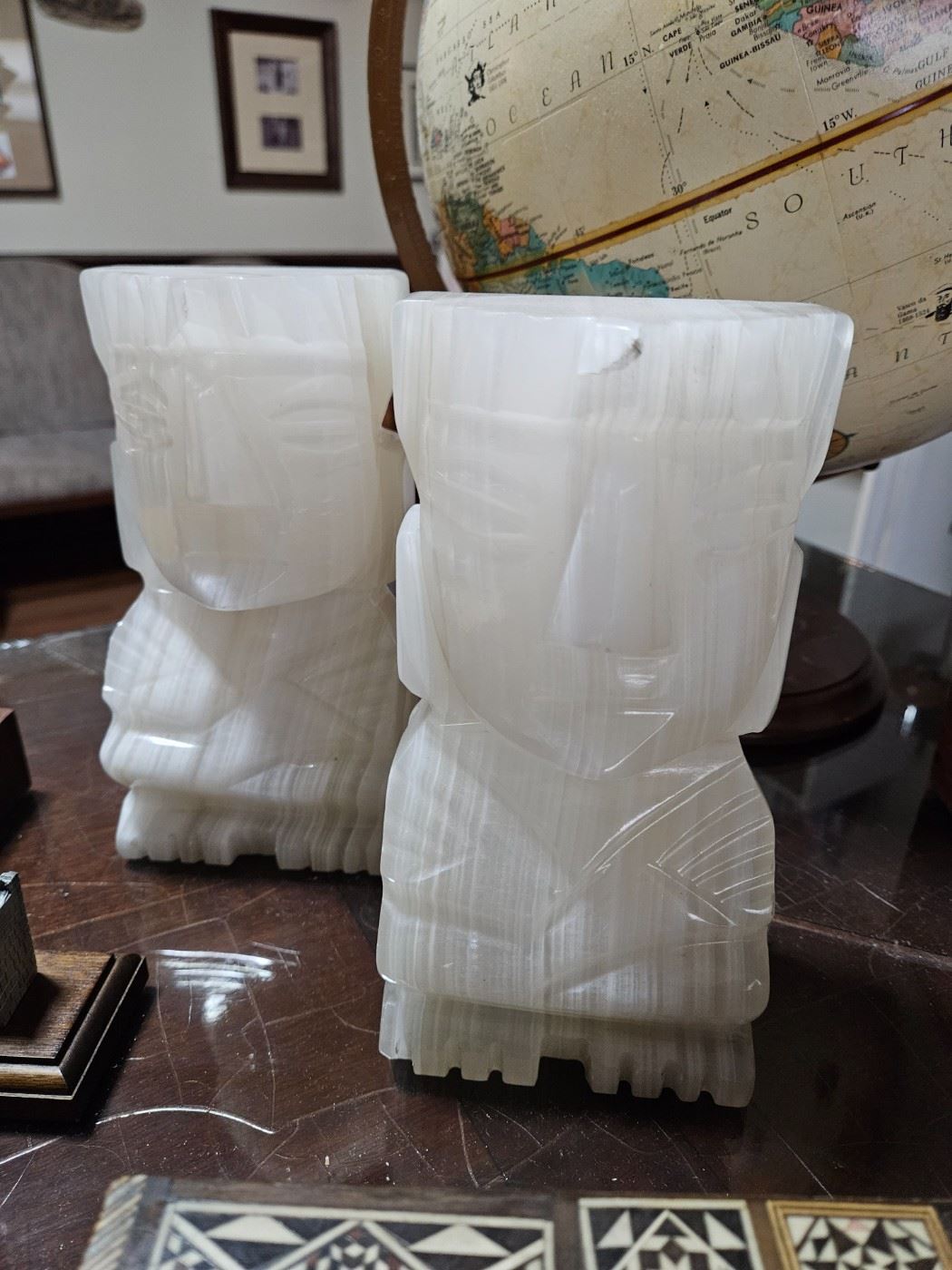 Stone Tiki bookends