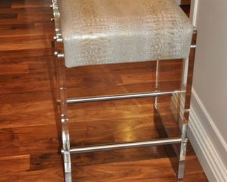Acrylic and Leather Bar Stools-3