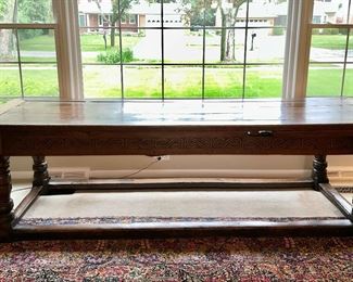 9’ ANTIQUE ENGLISH  TABLE