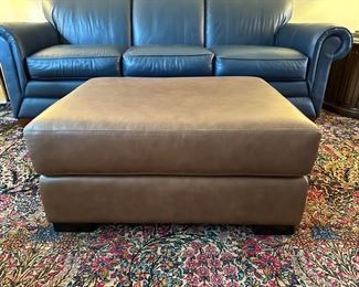 LEATHER OTTOMAN