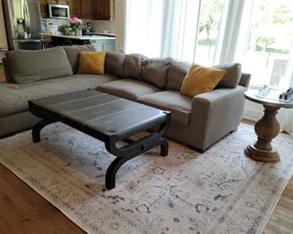 Sectional & large ottoman