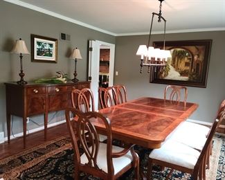 Hickory chair dining table set & sideboard