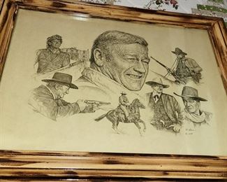 John Wayne art print