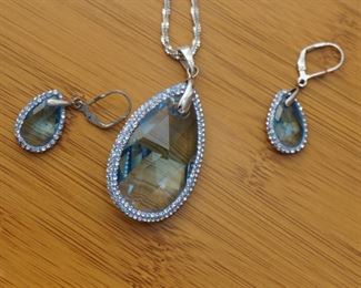Sterling and gemstone jewelry set