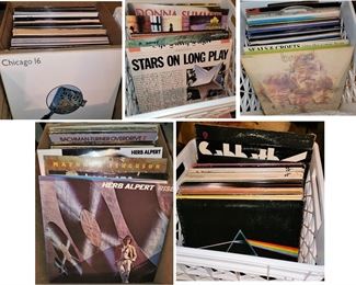 100s and 100s of records including jazz and classic rock