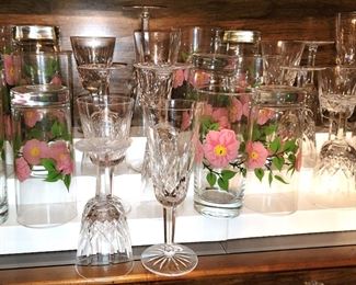 Waterford stemware - Desert Rose glass