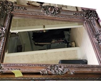 Huge - Giant wood frame mirror. Great for standing mirror