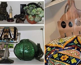 Retro home decor, entertaining items