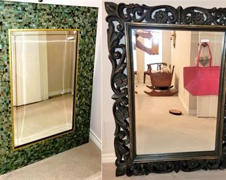 Large mirrors: moasic Pier I and wood carved