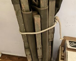 Vintage folding army cot