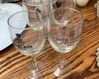 Hotel wine glasses