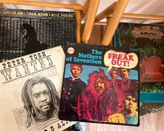 Sampling of vinyl albums