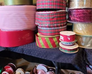 TONS of Gift/Christmas Gift Wrapping Ribbons!