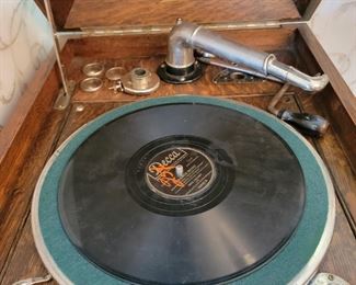 Vintage wooden "vinyl" (record) player/ Victrola