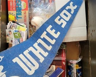 White Sox Baseball Sports Pennant - among MANY VINTAGE PENNANTS !!!
