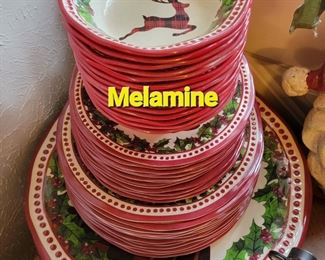 Melamine Christmas Holiday Tableware
