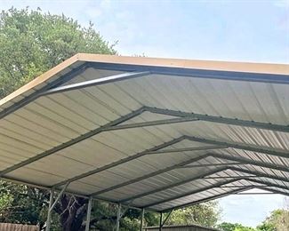 VERY NICE CARPORT !!!! 30 ft long, 24 ft wide, sides 9 ft tall, 13 ft tall at peak