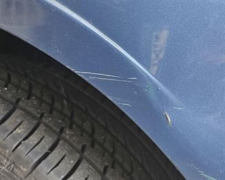 Scratch front wheel well