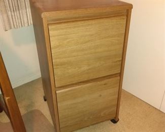 Solid wood filing cabinet