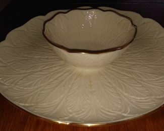Lenox chip and dip plate
