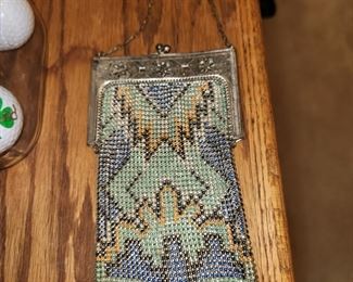 Antique mesh purse