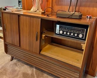 Mid Century console stereo cabinet