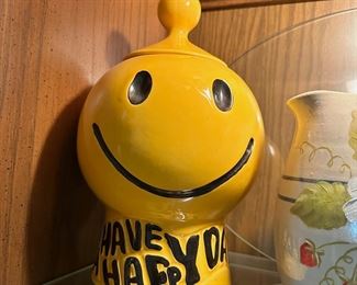 McCoy smiley face cookie jar