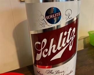 Vintage Schlitz Beer trash can