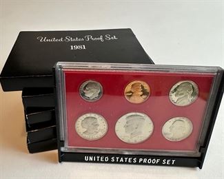 United States Proof Sets coins 1981 (more years available) 