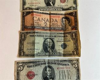 Vintage paper money