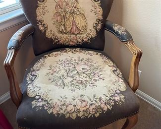 Antique Needlepoint Chair
