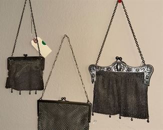 Vintage German Silver Mesh Purses