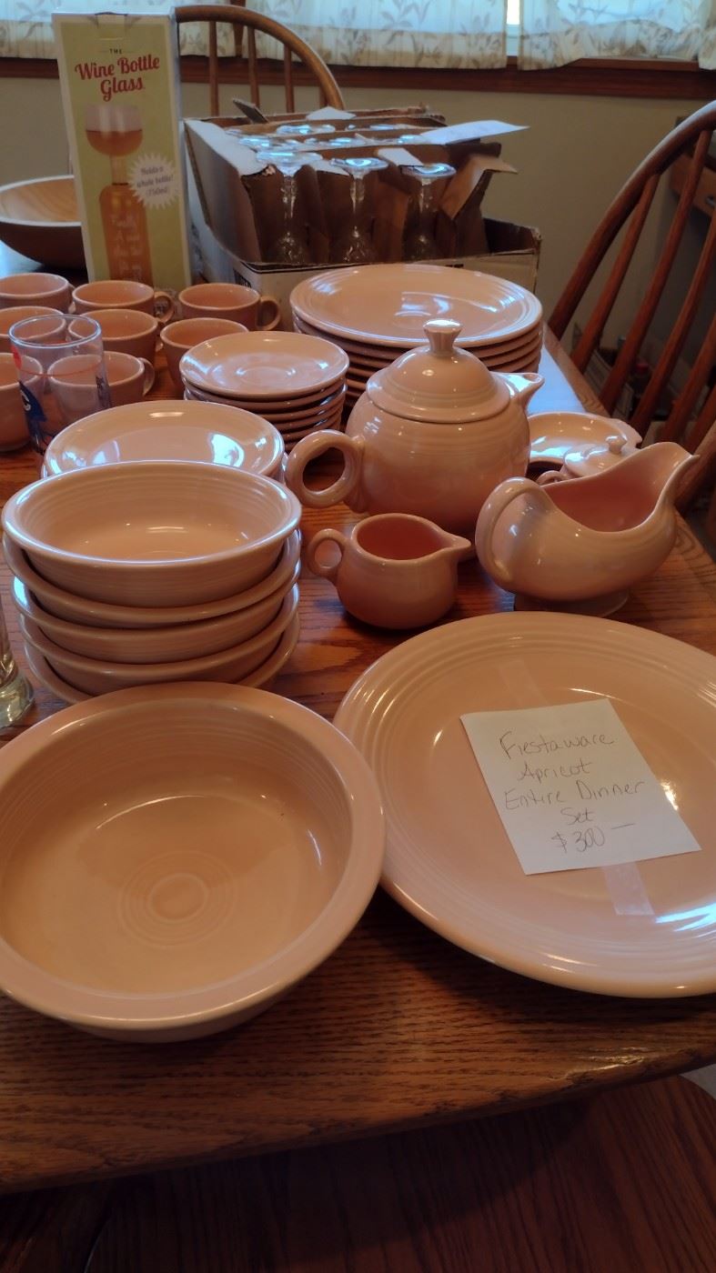 Just found!!!!! Complete set of APRICOT FIESTA WARE!!!!