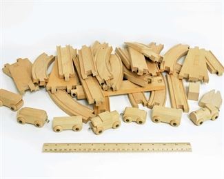 Wooden Train + Tracks