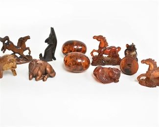 Carved Animal Figurines +