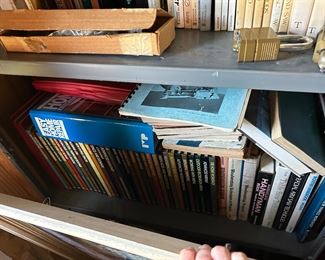 Woodworking books in shed #1