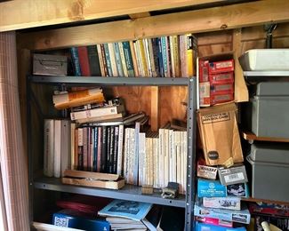 Books in shed #1. Trains mostly gone. 