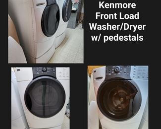 Kenmore Front Load Washer & dryer. Work great. Dryer includes extra lint filter.
