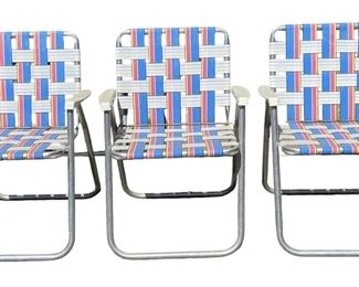 Three Folding Lawn Chairs