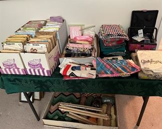 Sewing patterns and material