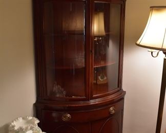 MAHOGANY CORNER CABINET