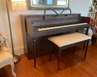 #8	piano 	cable nelson piano with bench 	 $35.00 			
