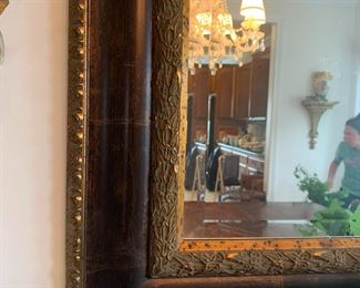 #25	mirror	wood gold edge bevel mirror 48x38	 $75.00 			
